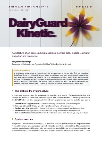First page of the architecture white paper